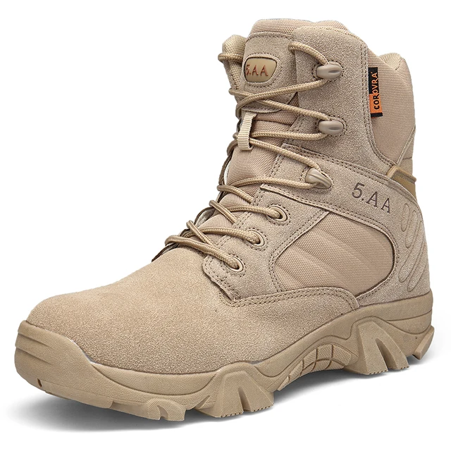 Retro Men Big Size Climbing Hiking Shoes Professional Military Tactical Combat Boot Anti-skid Outdoor Trecking High-Top Sneakers