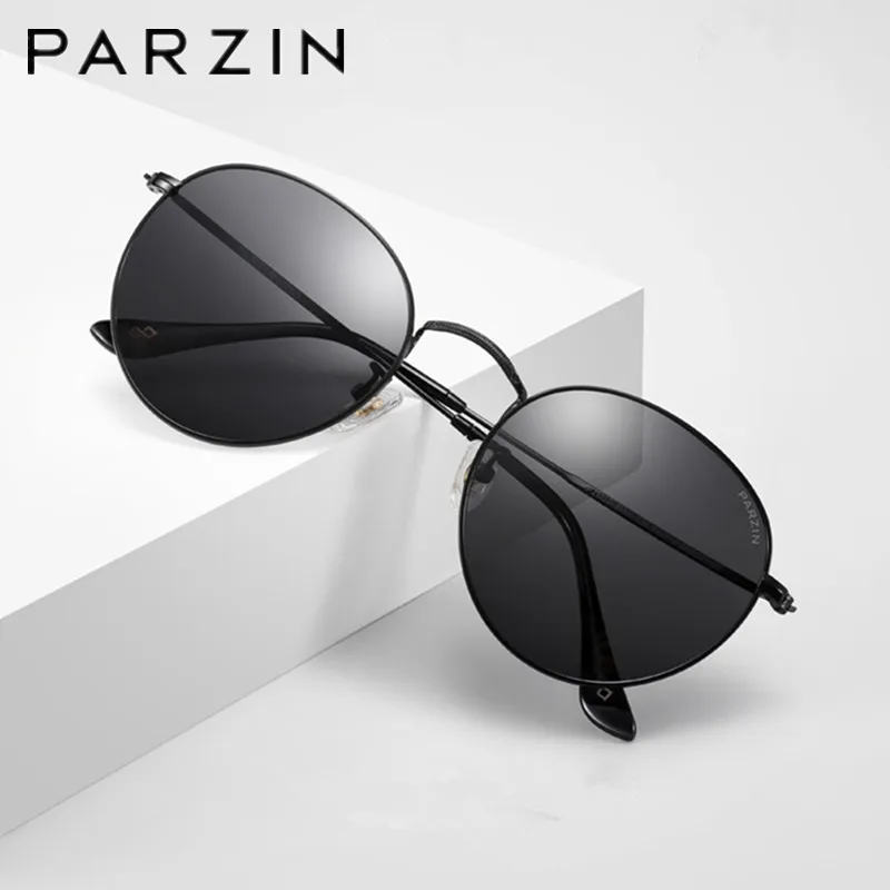 

PARZIN Men Polarized Sunglasses For Driving Anti-UV Anti-Glare TAC Lenses Classic Metal Frame Sun Glasses 8186