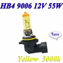 Flytop 1 штука HB4 9006 желтая галогенная лампа 3000K 12V 55W P22d Авто фара кварцевое стекло автомобильная лампа