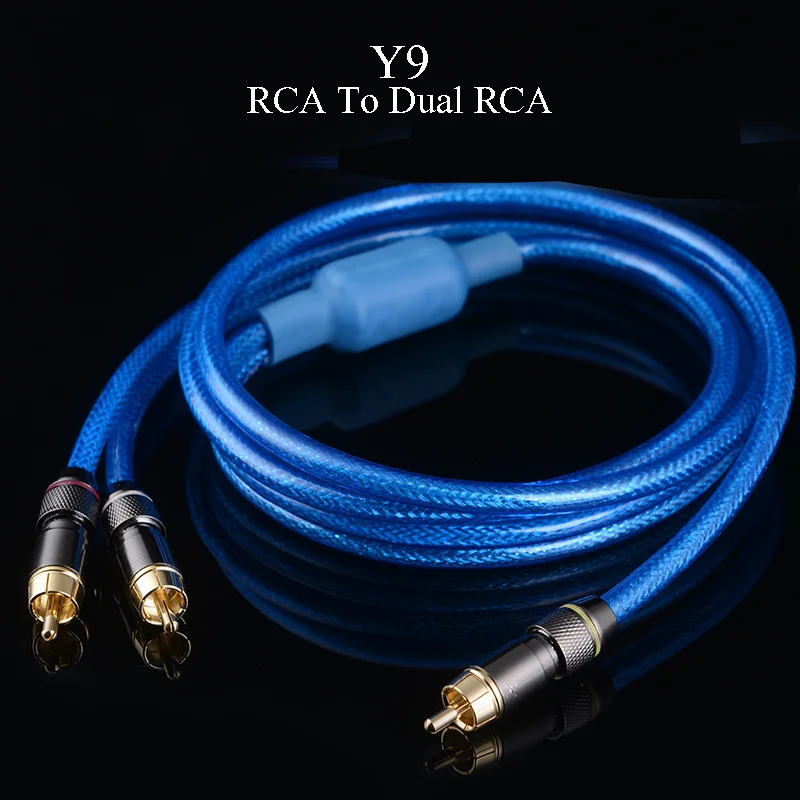 WinAqum Профессиональный позолоченный RCA к двойному коаксиальному аудиокабелю