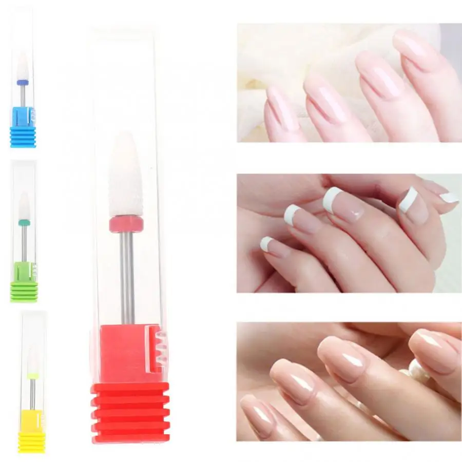 4 типа керамическая шлифовальная насадка для ногтей сверло для ногтей маникюр с полировкой инструменты