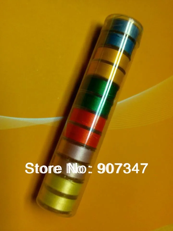 Цветной стиль L бобина с намотанной нитью трубы для вышивальной резьбы машины