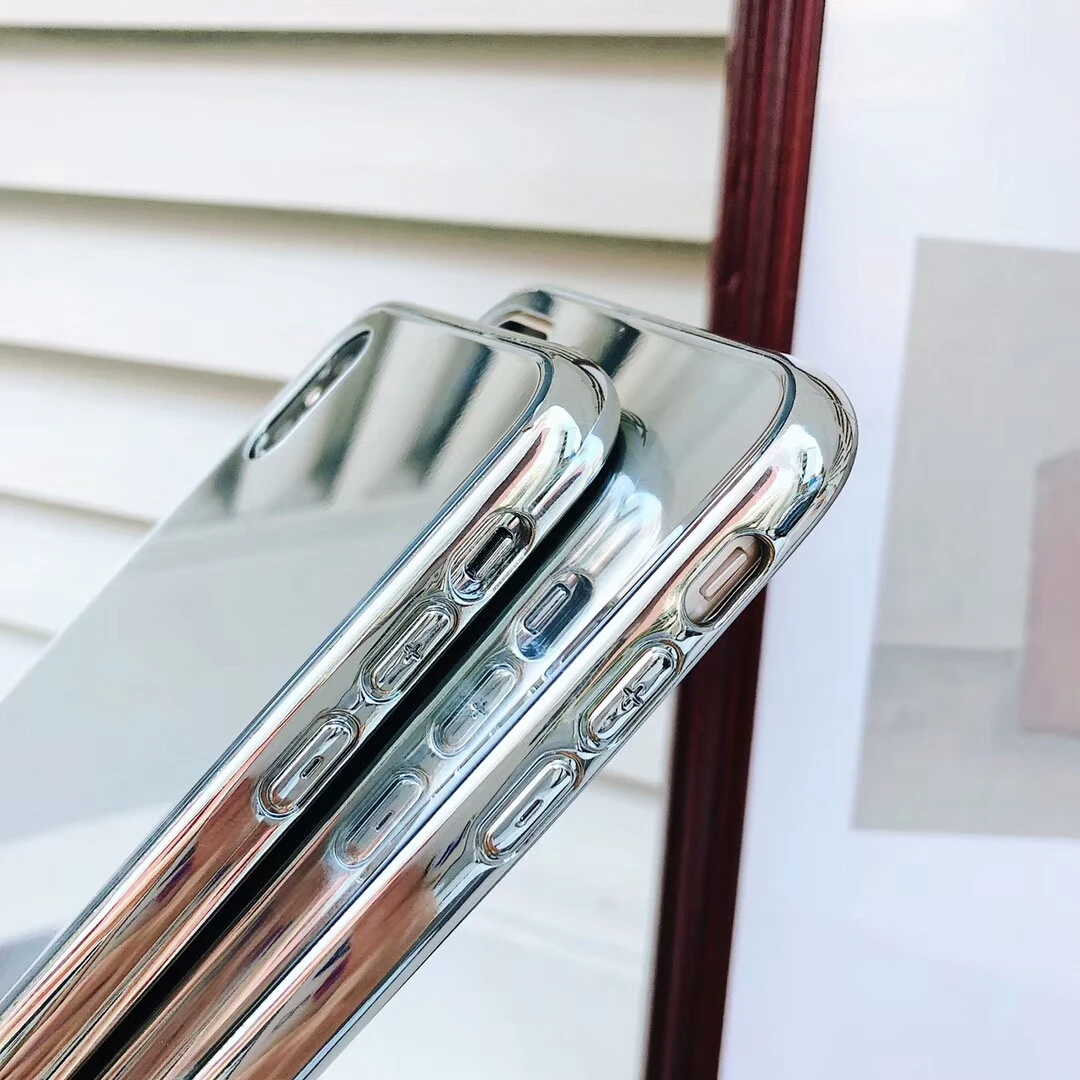 Gimfun Блестящий зеркальный чехол для IPhone Xs X Xsmax Xr 7 7plus 6 6s 8 противоударный