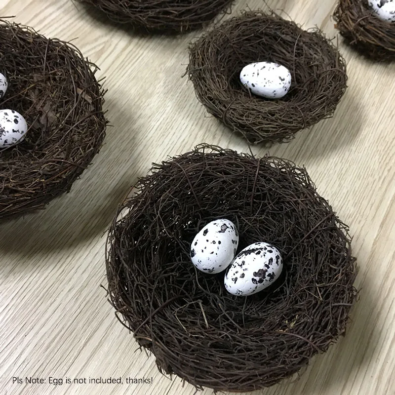 

2019 Handmade Bird Nest Vine Manual for Easter Home Decor To Costume Small Jewelry Small Animals Decoration Accessories 48DA