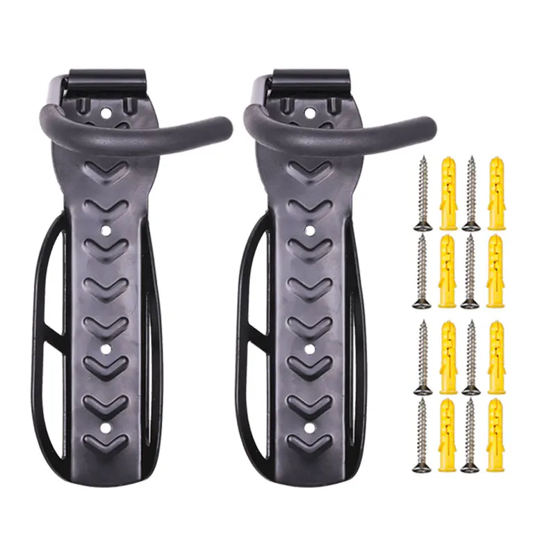 Deemount 15KGS/30KGS нагрузка с крючком для монтажа на стене для MTB велосипеда хранения фиксированная подвесная стойка для велосипеда Подставка Кронштейн держатель 2 шт./партия - Цвет: 2PCS Plastic Bolts