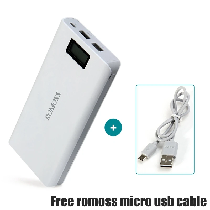 Romoss Sense 6 Plus power Bank 20000mah Dual usb 2.1A умное быстрое зарядное устройство для мобильных телефонов Xiaomi samsung huawei iPhone iPad