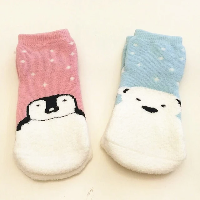 Kids Socks Warm Coral Fleece Baby Winter Socks Cotton Short Boys