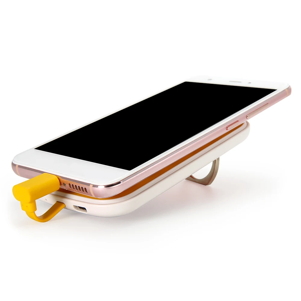  Ultra Slim Power Bank Portable Attachable Battery Case 4000mAh with Type-C Charging Cable Finger Gr
