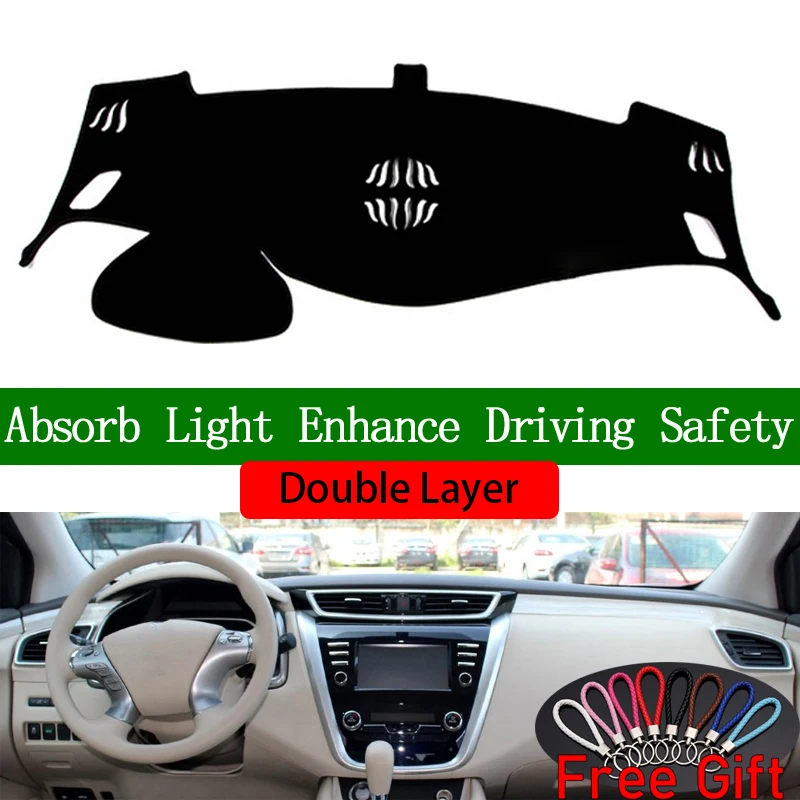 Двухслойные автомобильные наклейки для Nissan Murano 2015 2016 2017 2018 2019 крышка приборной