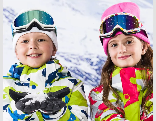 Gafas de esquí para niños de 4 a 14 años, niño y niña, doble capa,  antivaho, esquí al aire libre - AliExpress