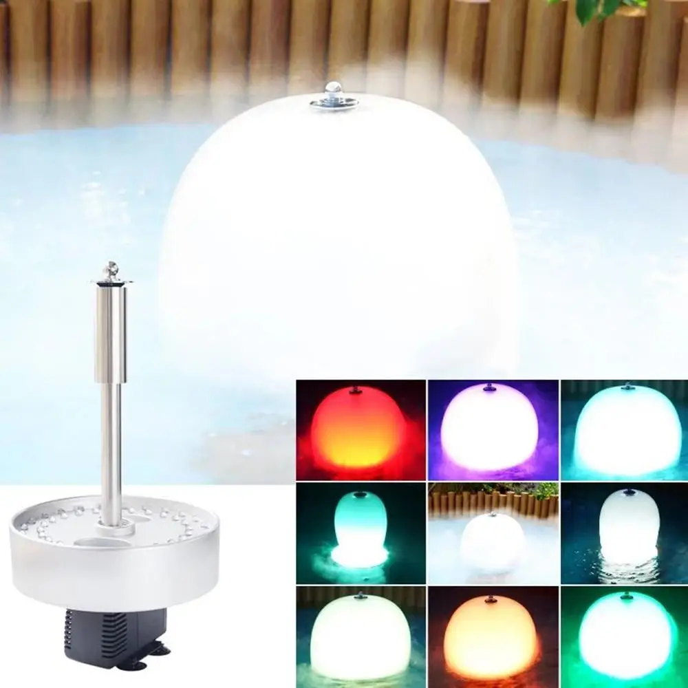 

Atomized mushroom fountain nozzle with LED lights,pool landscape submersible pump large flow fountain