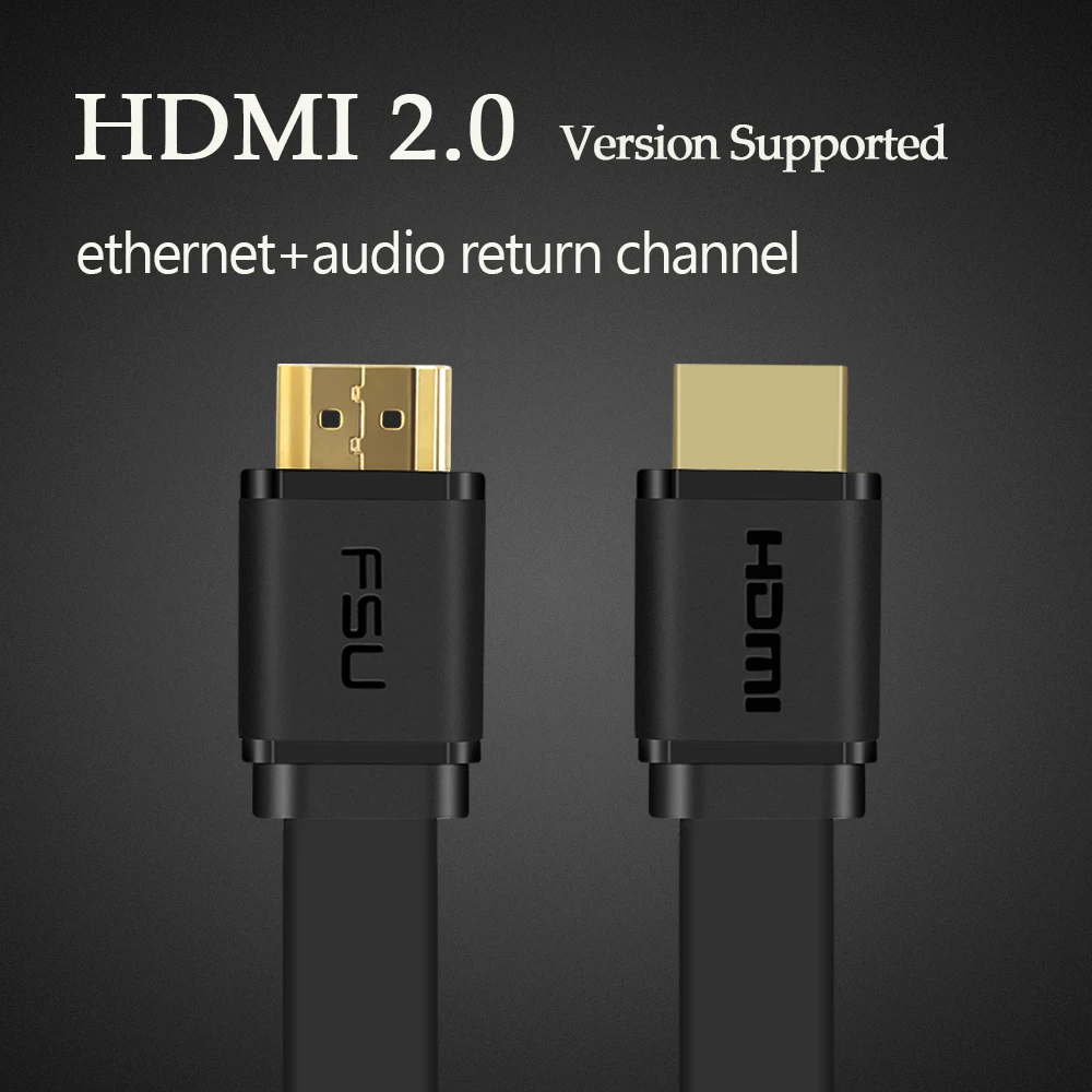 V2.0 HDMI to HDMI Cable support 1080P 4K 3D adapter 0.5m 1m 1.5m 2m 3m Cable for TV HDTV Tablets Computer Projector PS4 