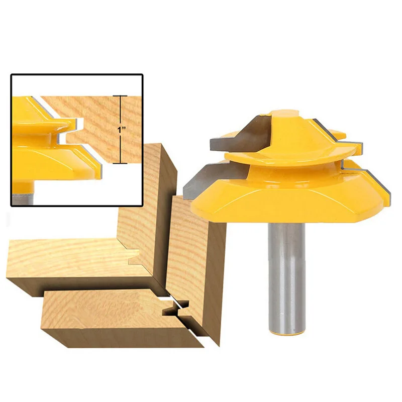 1 2 1 4 8mm Shank 45 Degree Tenon font b Router b font Bit For