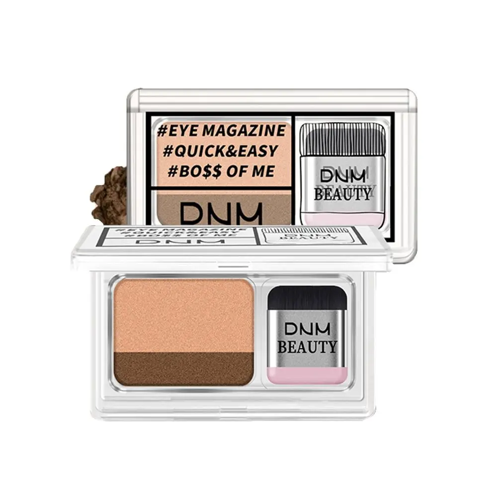 Lazy Eye shadow Palette корейский стиль Косметика Матовые мерцающие два цвета Тени для век штамп Палитра с кистью ню макияж набор инструментов