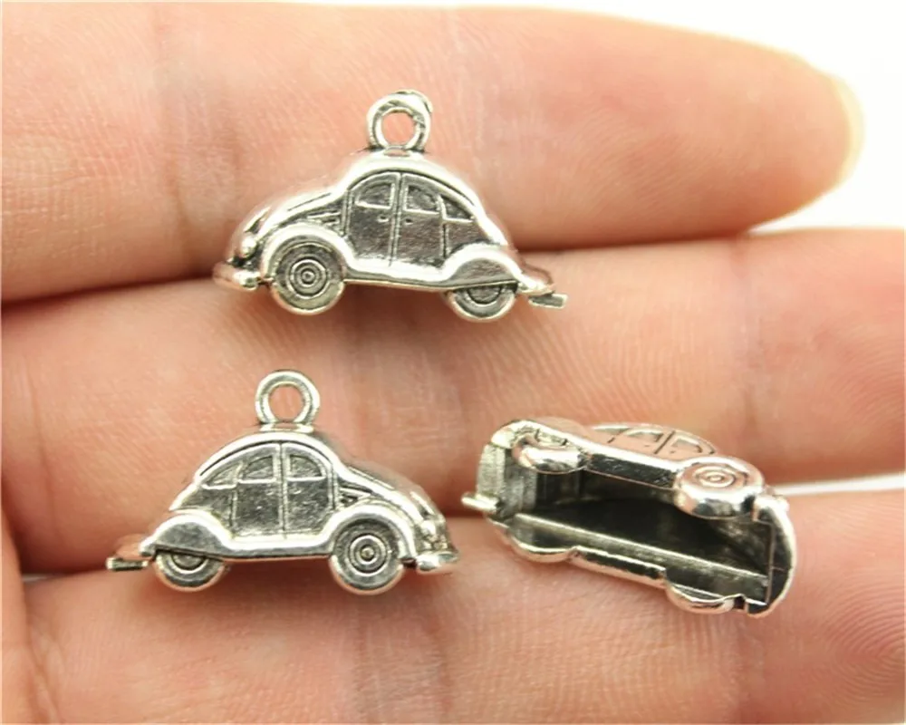 

WYSIWYG 5pcs 23x15mm 2 Colors Antique Silver Antique Bronze Plated 3D Car Pendant Car Charm Pendants Vintage Car Pendant
