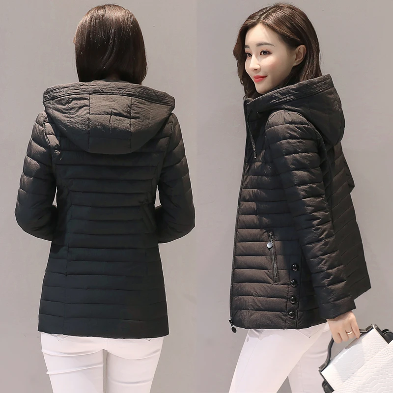 

Hndjxxxy Short Parkas Cotton Padded Winter Jacket Women Snow Wear Hooded Winter Coat Women Plus Size 5XL Winter Parkas Mujer