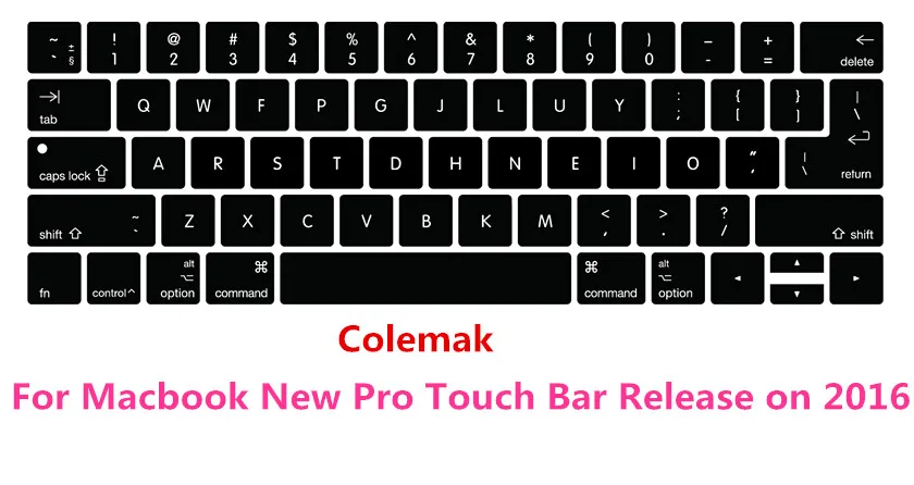 Для Macbook 2017 New Pro 13 &quotA1706 15&quot A1707 с сенсорной панелью США/ЕС Силиконовый Colemak Dvorak