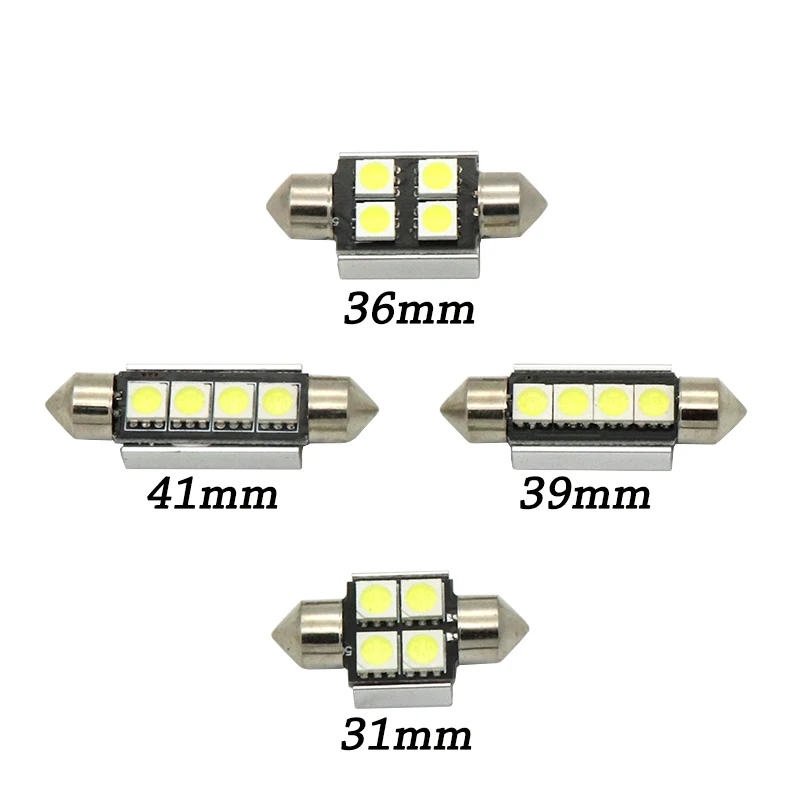 Высокое качество 31 мм 36 мм 39 мм 42 мм C5W C10W супер яркий 5050 SMD Автомобильный светодиодный фестон светильник Canbus без ошибок внутренняя Doom лампа