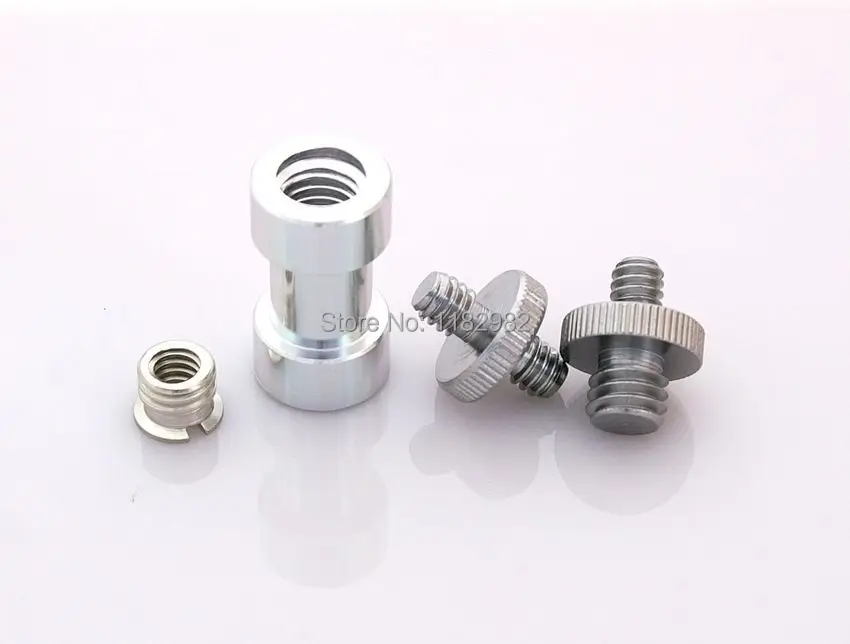 

4in1 1 set 1/4" to 3/8" Female to Male Screw Adapter Light Stand Bracket Studio Stud Spigot