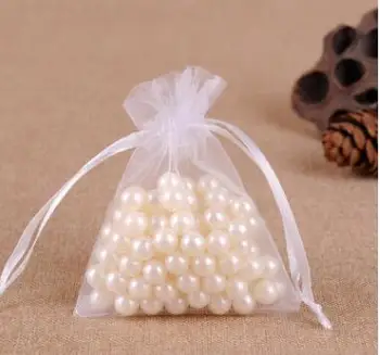 

Hot 10*15 cm 100pcs/lot Organza Sheer Gauze Element Jewelry Bags Packing Drawable Organza Bags Wedding Christmas Gift Bag