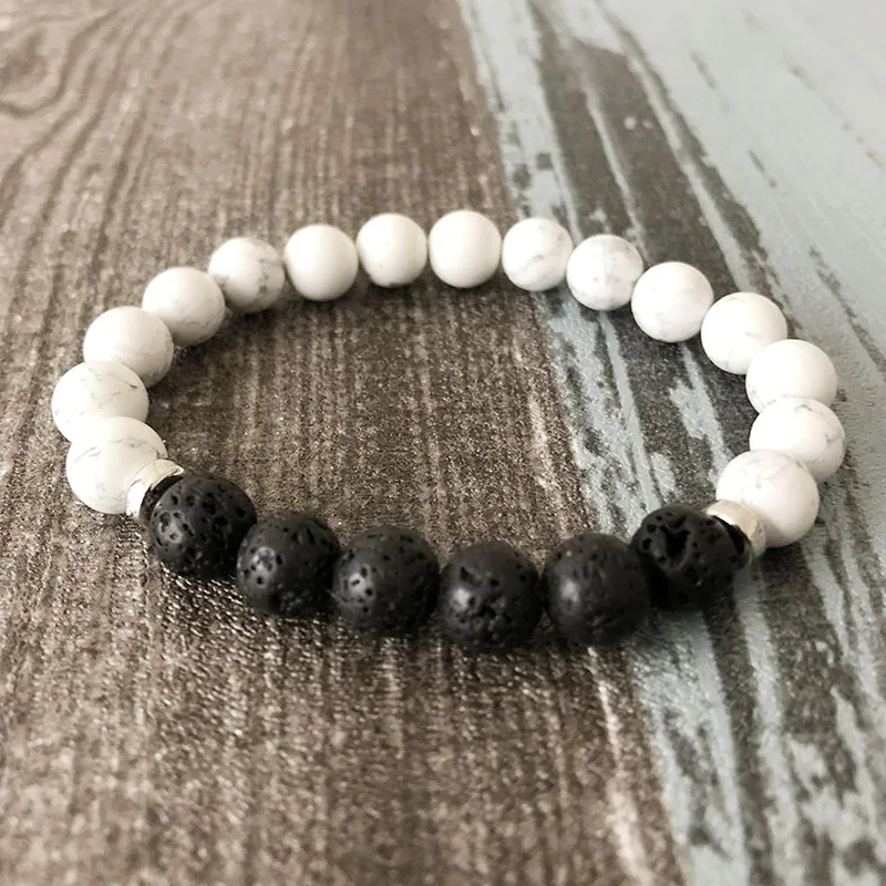 8mm Volcanic Lava beaded bracelet For Unisex Men Mala Beads bracelets