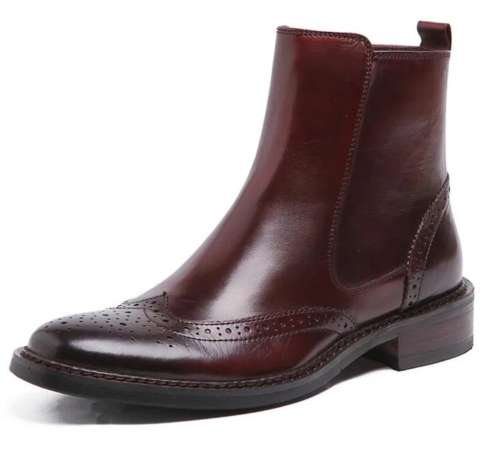 carved leather boots