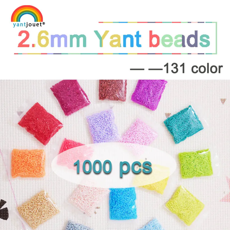 

2.6mm YANTJOUET 1000pcs 184 colors Perler Beads Iron Beads for kids Hama Beads Fuse Beads Diy Puzzles Mini Beads quality Gift