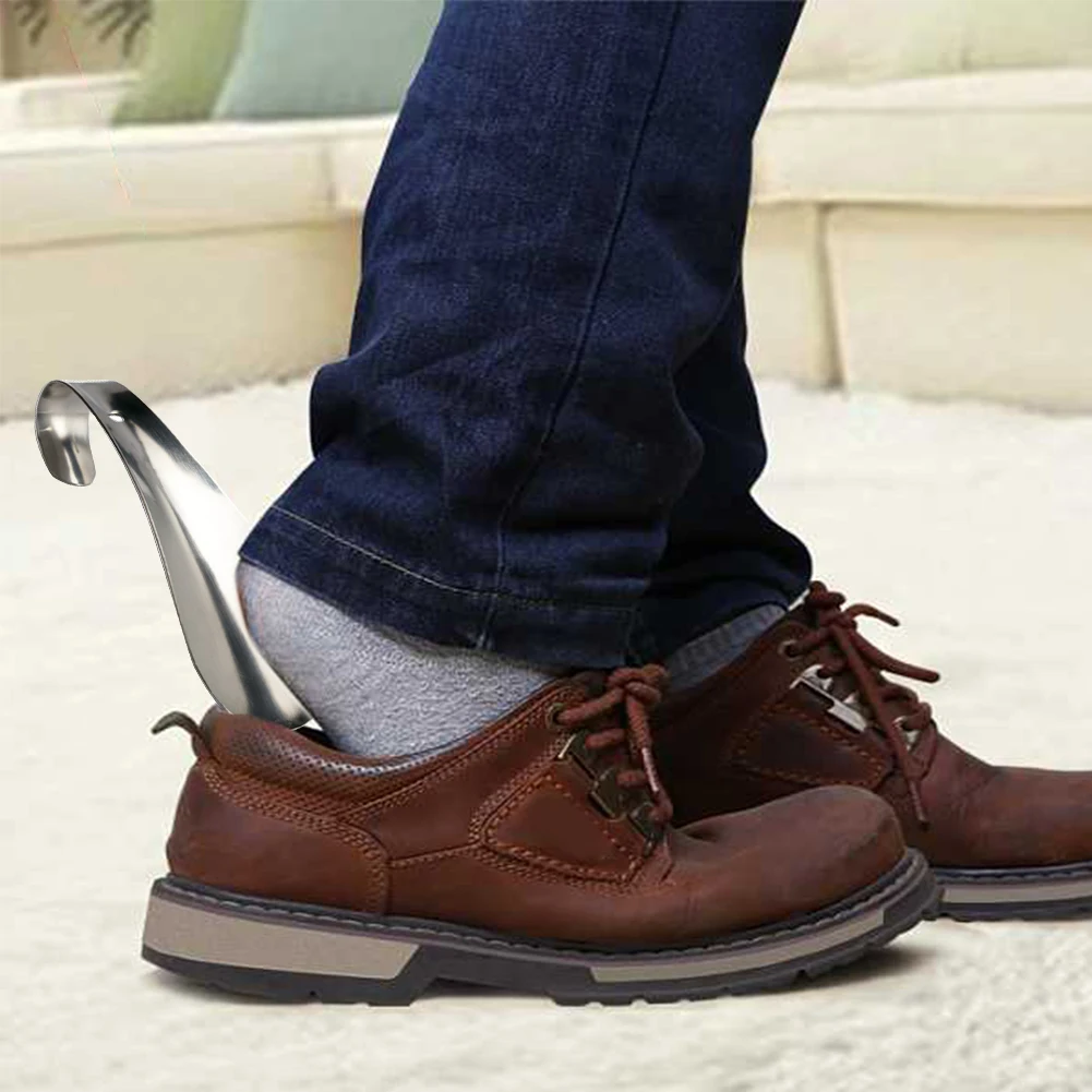 1 шт. обувь подъемник Профессиональный Shoehorn 14,5 см из нержавеющей стали металлический рожок для обуви ложка Shoehorn обувь подъемник инструмент