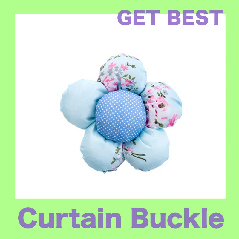 

3pc/lot Lace fabric flower curtain buckle strap string tie rope