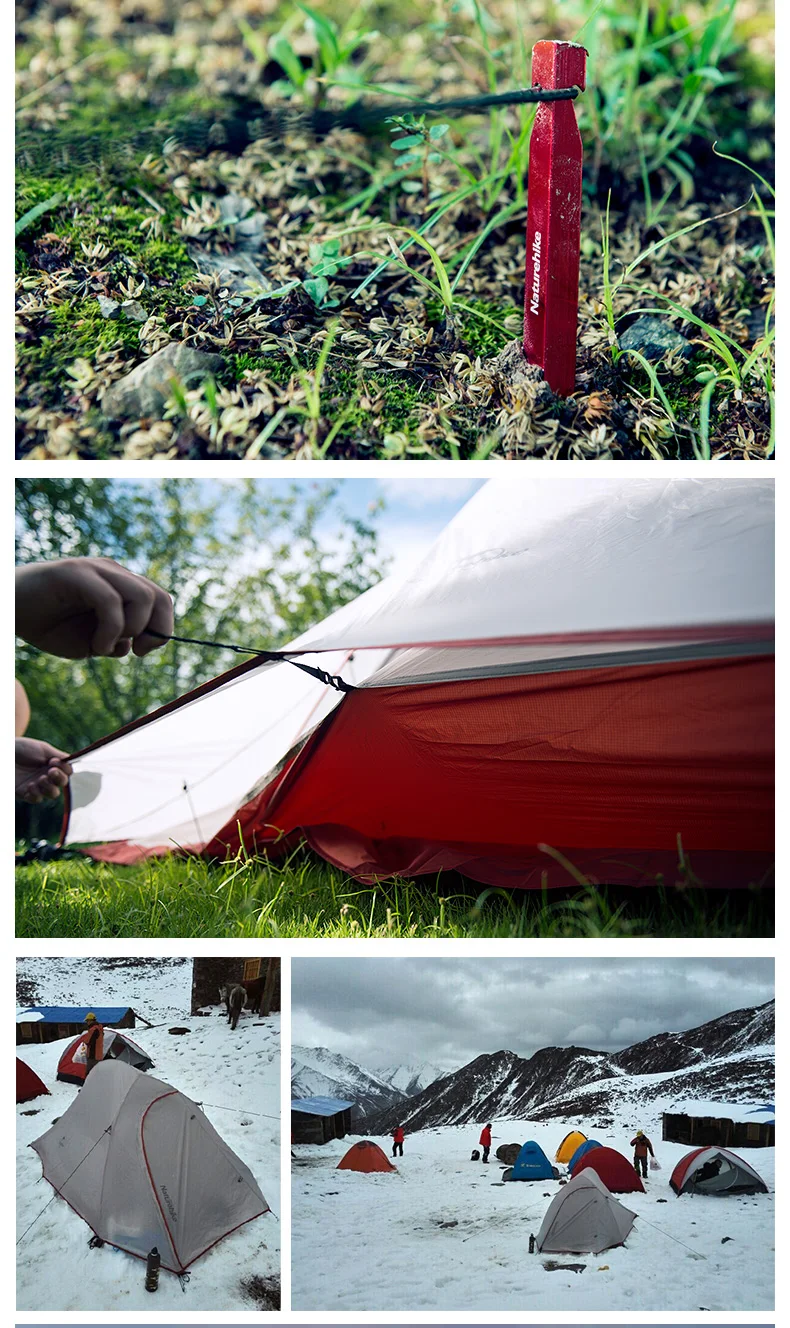 Barraca da Família Tendas de Campismo Pólo de Alumínio da Barraca Barraca de Acampamento ao ar Naturehike Viagem Caminhadas Tenda 1 3 Pessoa à Prova d' Água Dupla Camada de Acampamento ao ar Livre 16 tendas de acampamento à prova ddouble água