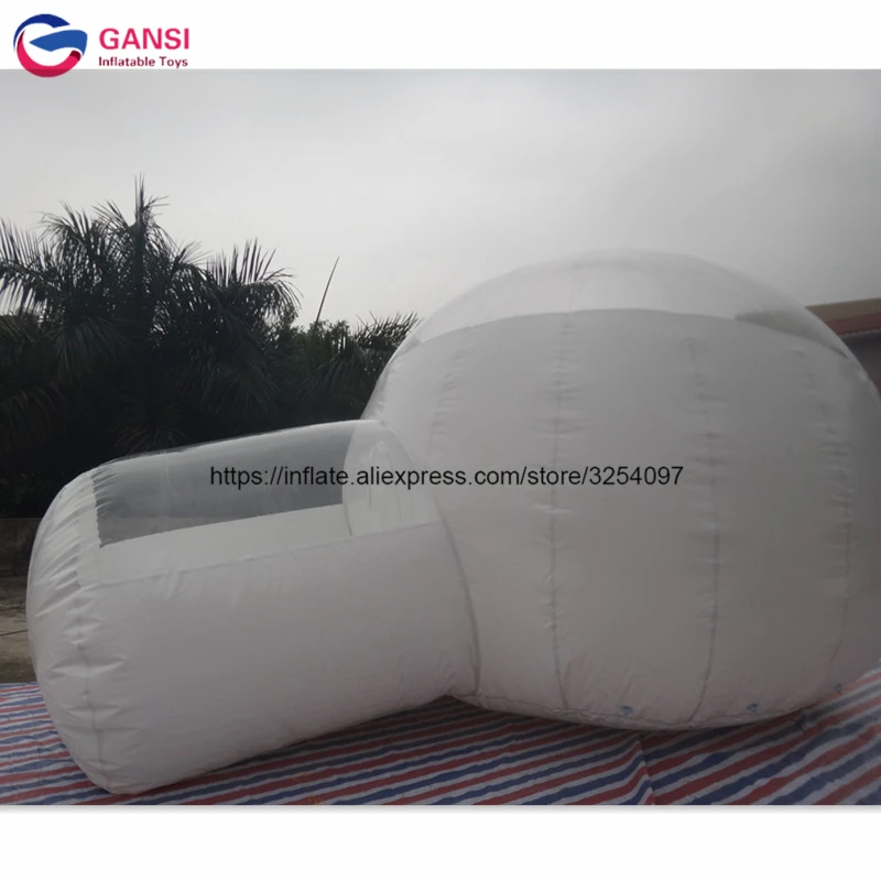  Durable thick 0.8mm PVC Inflatable dome house camping tent outdoor single tunnel clear inflatable b