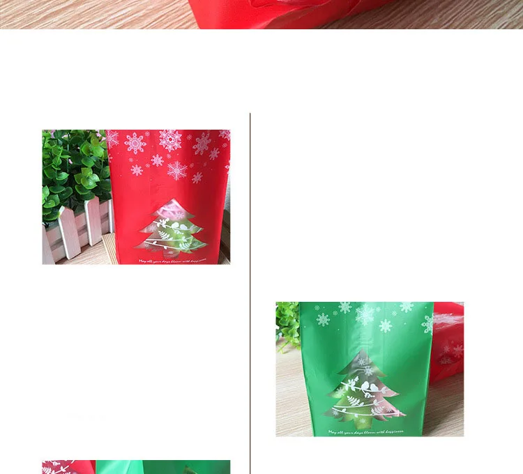 50 шт рождественские подарочные сумки в форме снежинки для печенья конфеты сумки для Подарочная сумка выпечки пакет рождественские украшения для дома