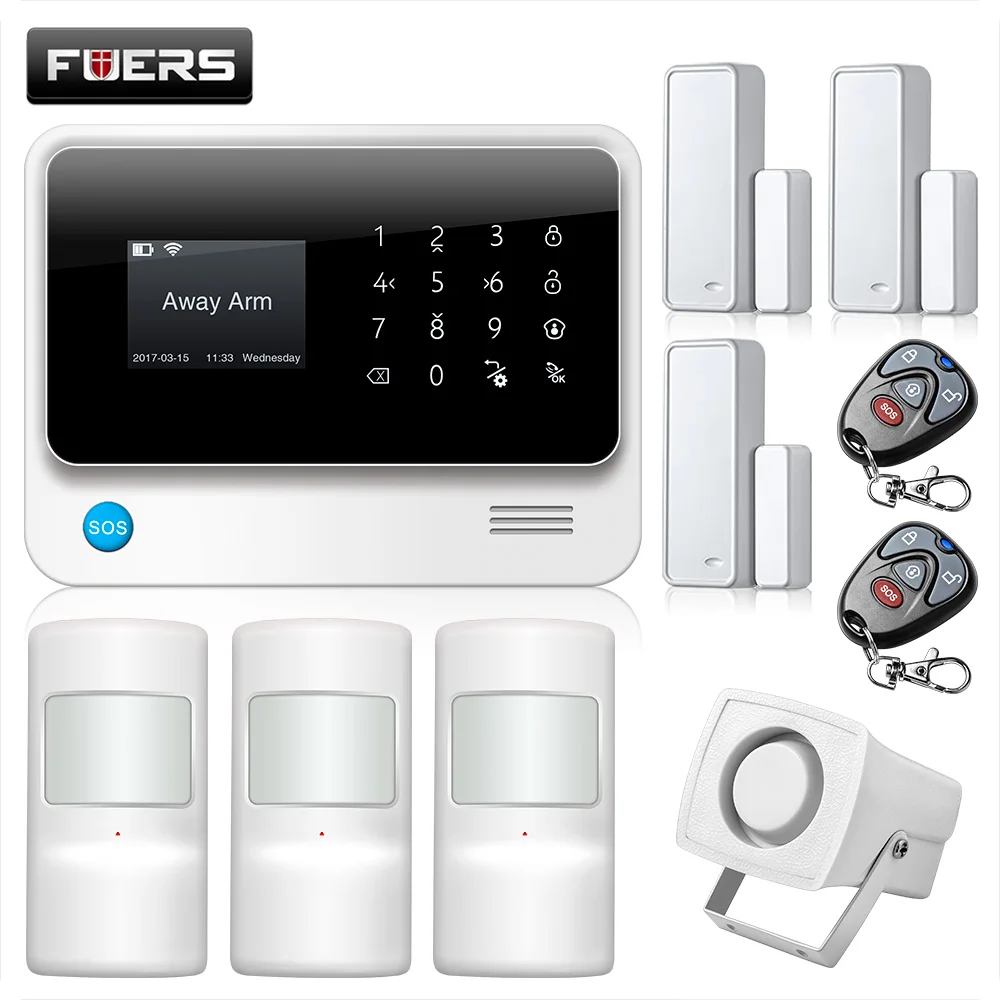 Fuers G90B 3g Wi-Fi GSM GPRS смс, беспроводной домашней охранной сигнализации Системы IOS приложение для Android с пультом дистанционного управления