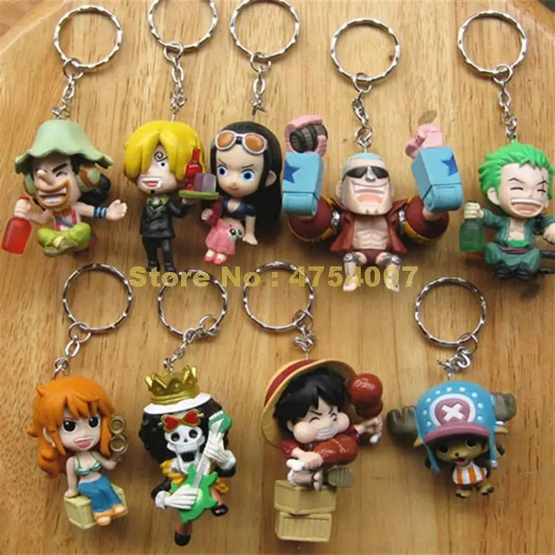 Аниме one piece 59th ПВХ 9 шт. брелок Досуг пиратская группа фигурка героя модель