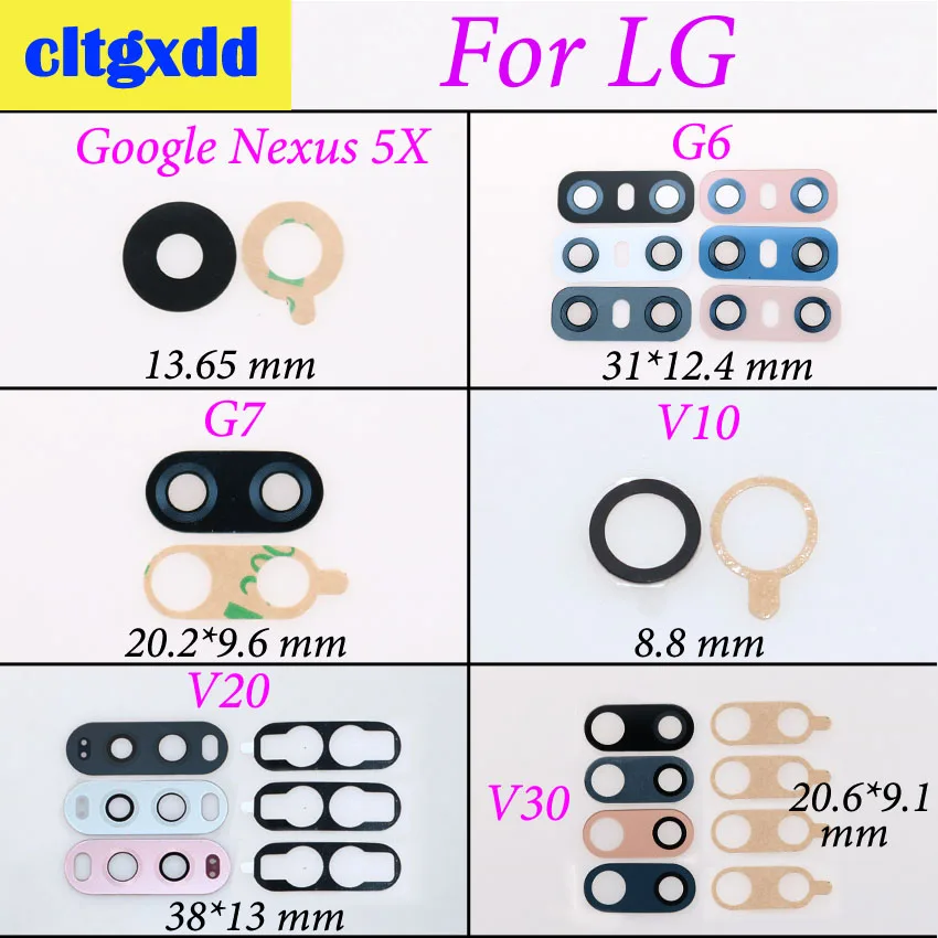 

cltgxdd New Rear Back Camera Glass Lens Cover With Adhesive For LG Google Nexus 5 / 5X For LG G6 G7 V10 V20 V30 Glass Cover