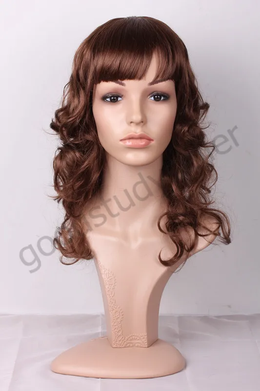 Realistic Plastic Female Mannequin Manikin Dummy Head With Hair For Hat