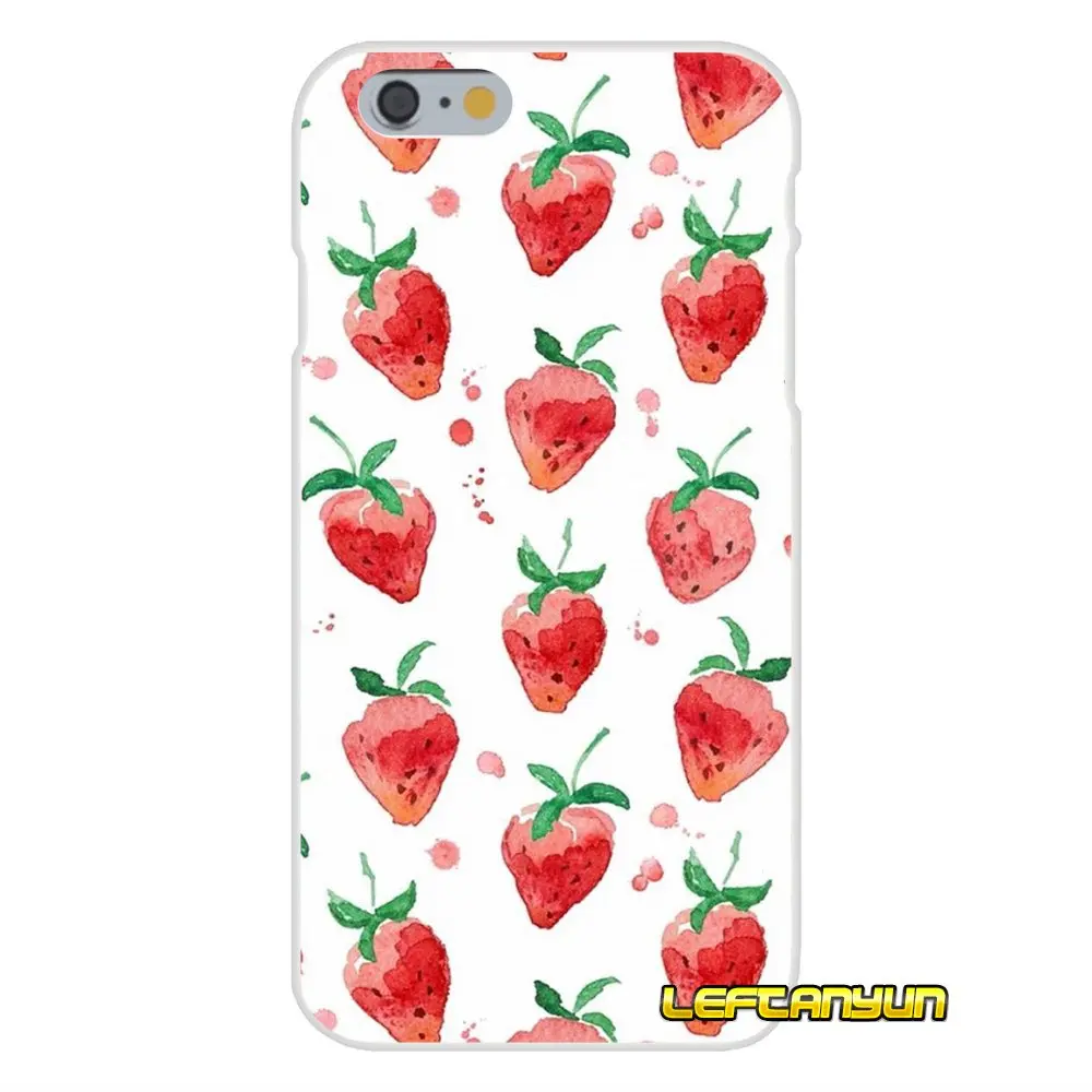 Аксессуары для телефона Чехлы iPhone X 4 4S 5 5S 5C SE 6 S 7 8 плюс клубника фрукты шаблон
