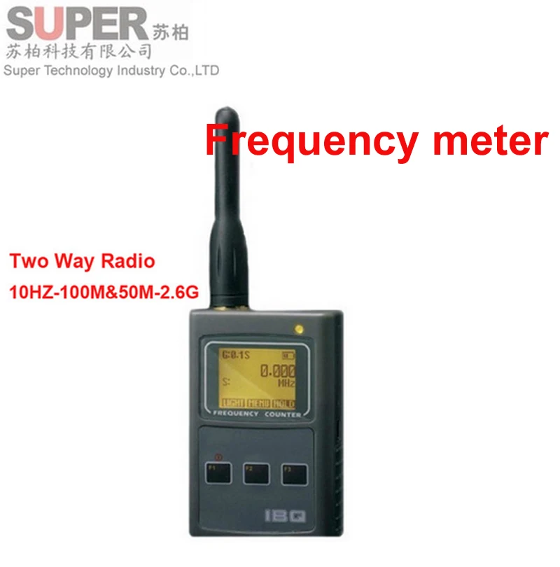 IBQ102 frequency display 10 100mhz& 50MHz 2.6GHz two way Radio detector