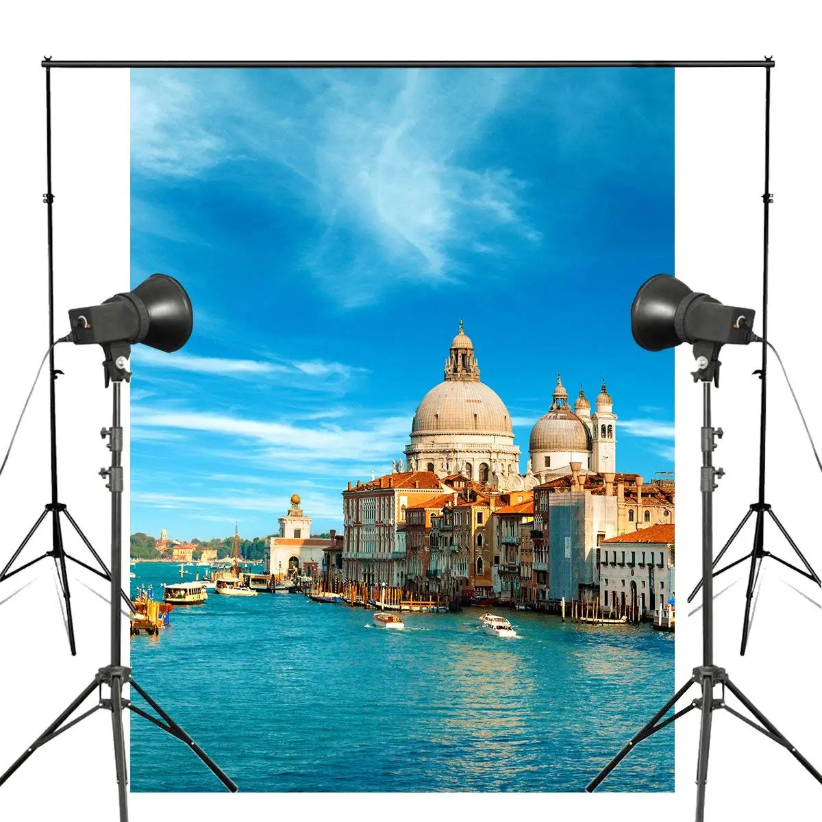 

150x220cm Blue Sky Aquatic-city Photography Background Venetian Paradise Backdrop Lanscape Theme Studio Props Wall