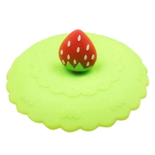 1 шт прекрасный Анти-пыль силиконовая фруктовая стеклянная крышка для чашки Герметичная крышка для кофейной чашки Крышка герметичная Герметичная крышка чашки(зеленый