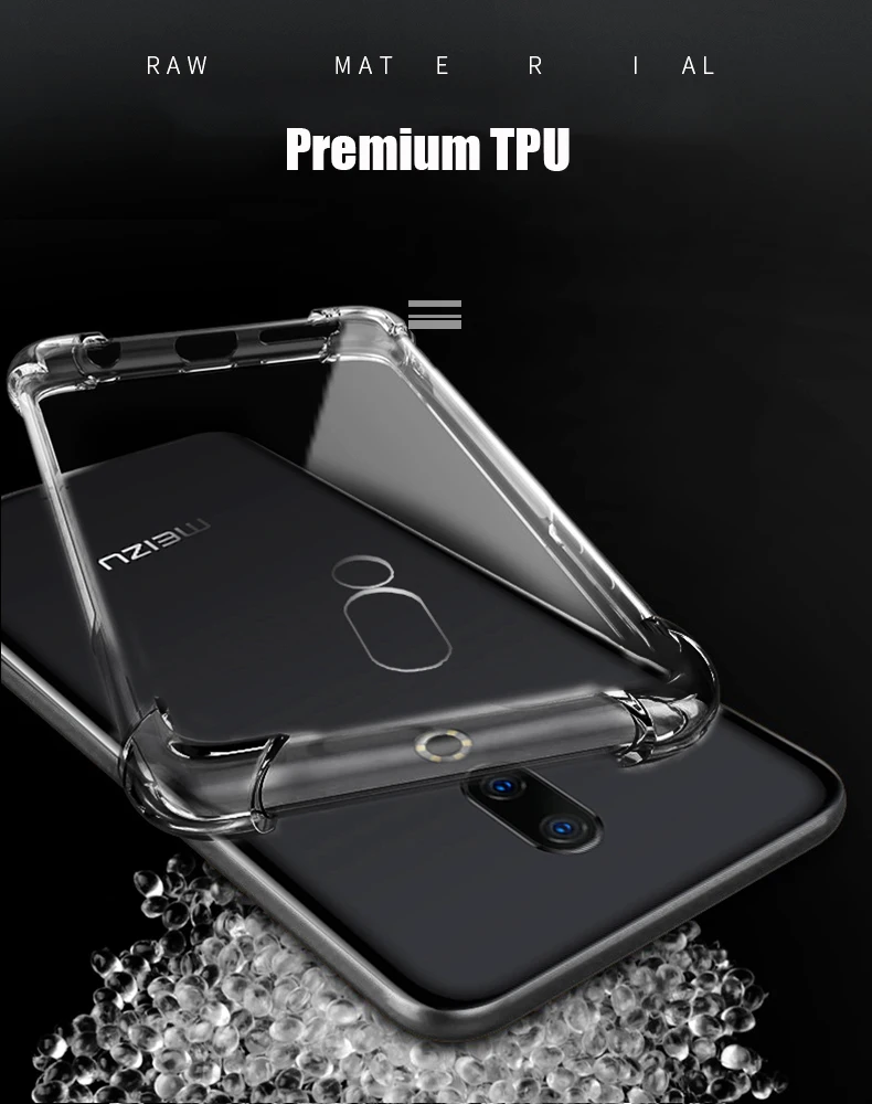 Military Protection TPU Cover For Meizu 16th Case Air Cushion Shockproof Soft Transparent Phone Case Meizu 16th cases for meizu back