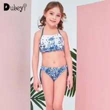 Необычные купальные костюмы для маленьких девочек на праздник, пляжные вечерние купальники для девочек, одежда для отдыха с необычными цветами, бикини с бантами для маленьких девочек