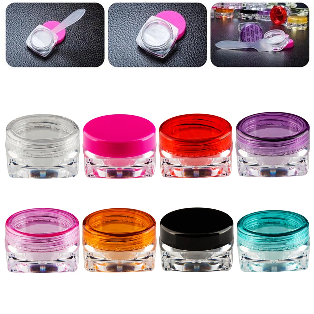3/5g Plastic Cosmetic Empty Jar Pot Skin Care Travel Eyeshadow Makeup Face Cream Container Bottle Capacity