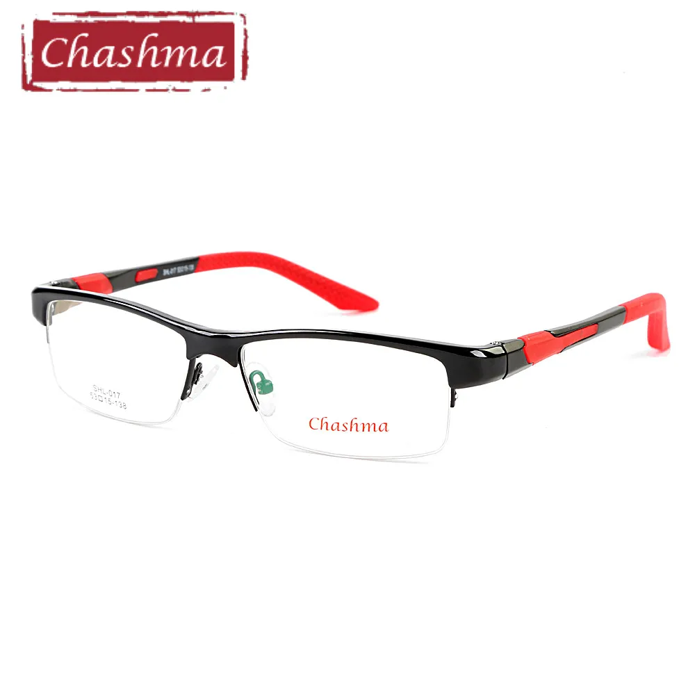 Бренд Chashma TR90, оправа из алюминия и магния, весенние петли, модные полуоправы, очки в спортивном стиле, оправы для очков для мужчин