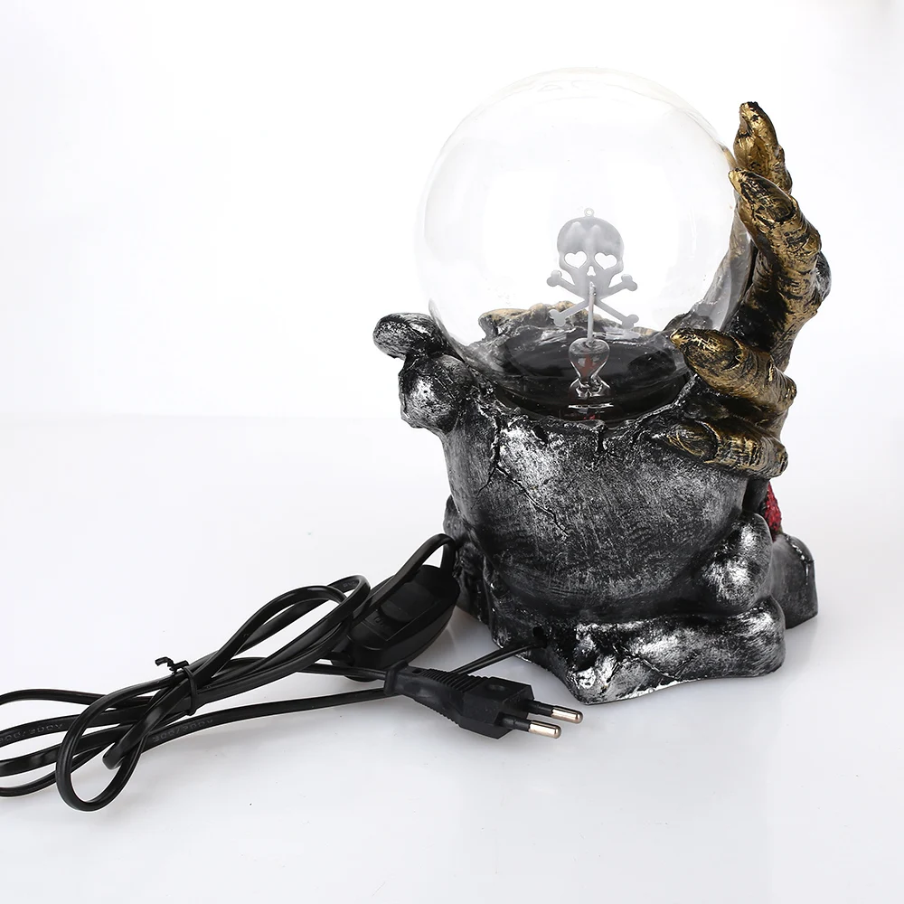 

Crystal Light Plasma Ball Halloween 220V Skull EU Plug Lightning Music Sphere Desktop Night Lamp Home Decor Novelty Gift