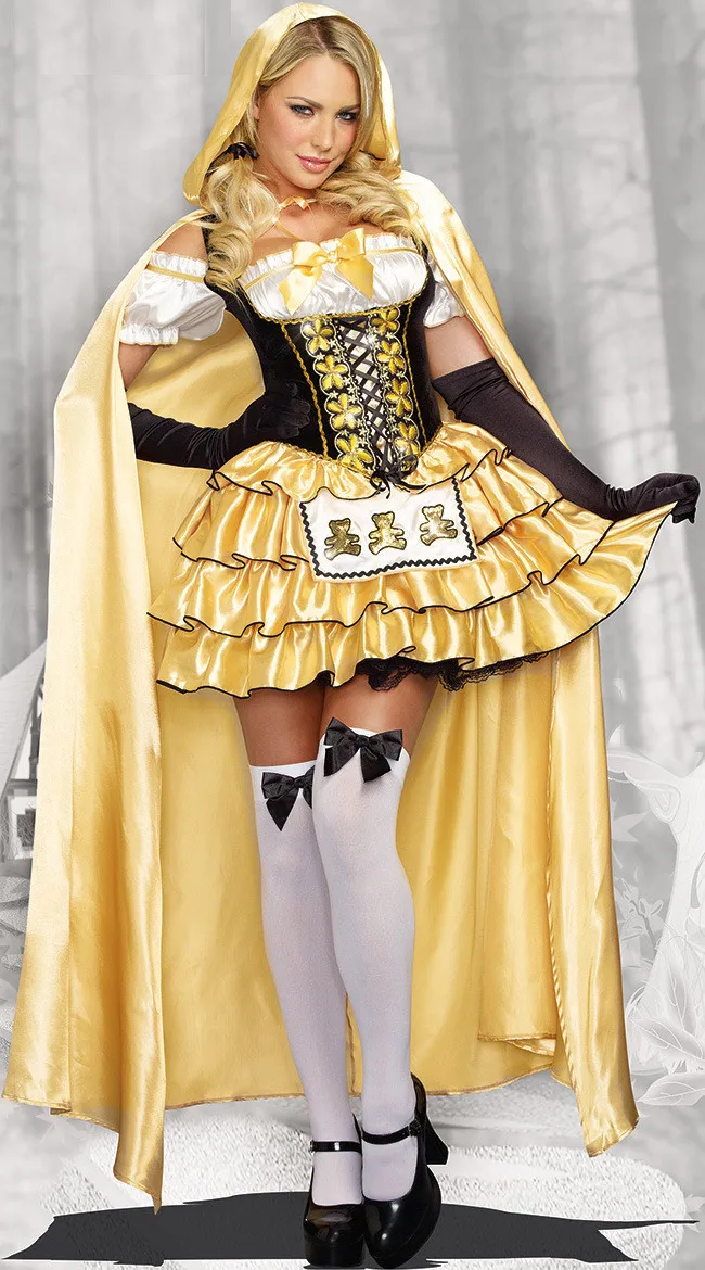 Buy Halloween Deluxe Sexy Goldilocks Costume Fairy Tale Storybook Goldilocks