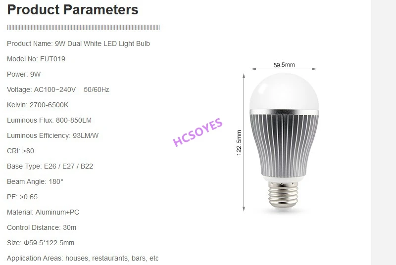 Milight FUT014 6 Вт/FUT017 6 Вт/FUT019 9 Вт светодиодный прожектор RGB+ CCT/двойной белый 2,4 ГГц беспроводной пульт дистанционного управления Android/iOs APP умная лампа