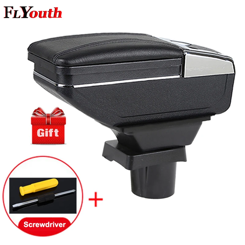 

For Toyota Vios 2004-2008 Car Armrest Box Center Storage Box With Cup Holder Ashtray Stowing Tidying Arm Rest Rotatable