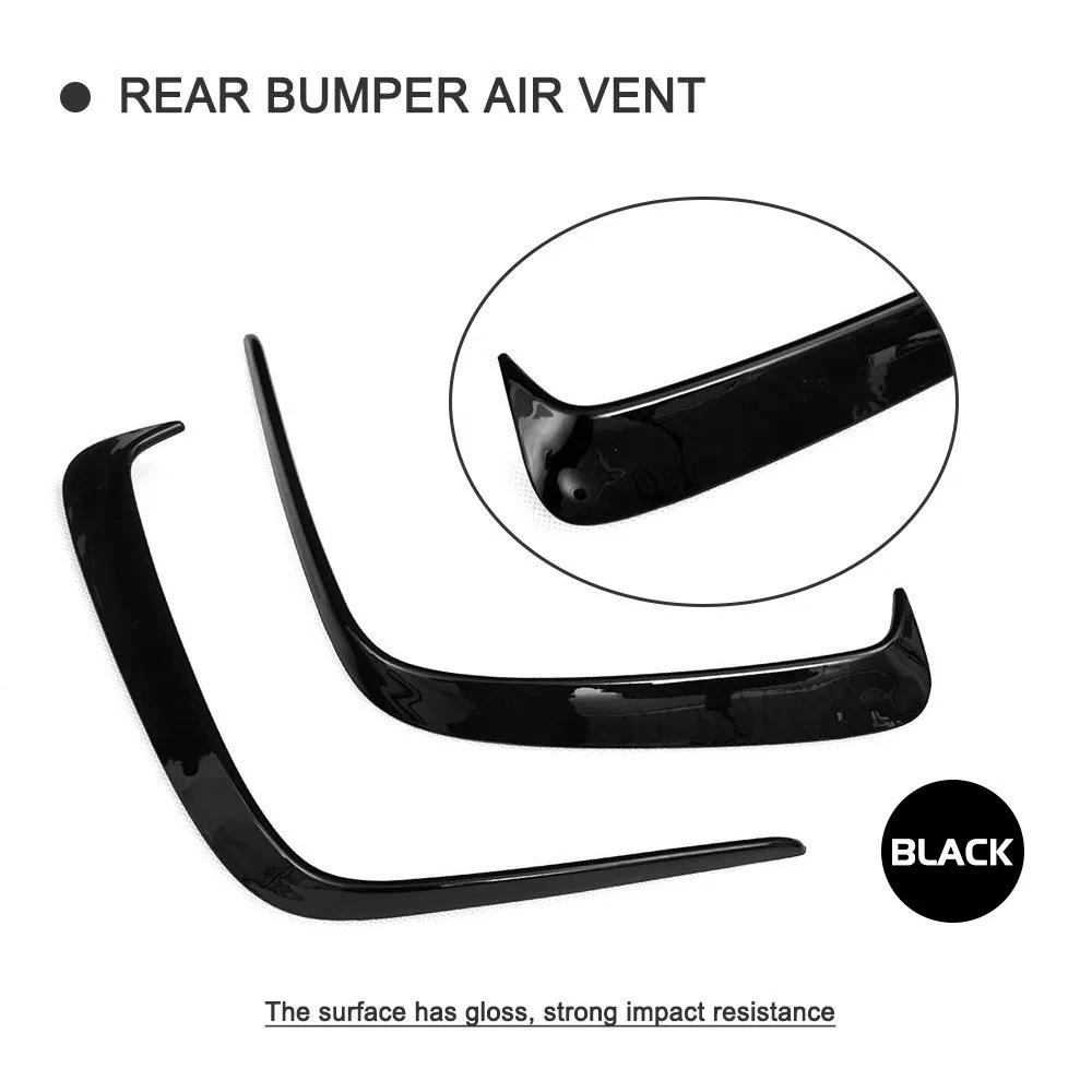 1 par de coches negro ABS parachoques trasero divisor Spoilers Canard para Mercedes Benz para W176 A200 A250 A45 para AMG 2013-2016