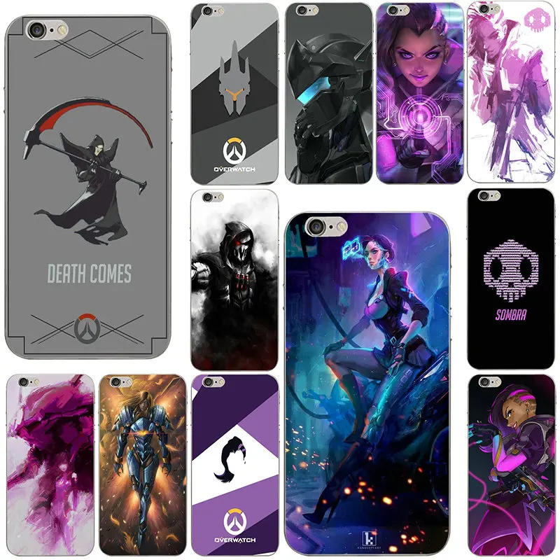 

Games Overwatchs OW Ana Soft TPU Mobile Phone Accessories Case for iPhone 8 7 6 6S Plus X XR XS Max 10 5 5S SE 5C Coque Shell